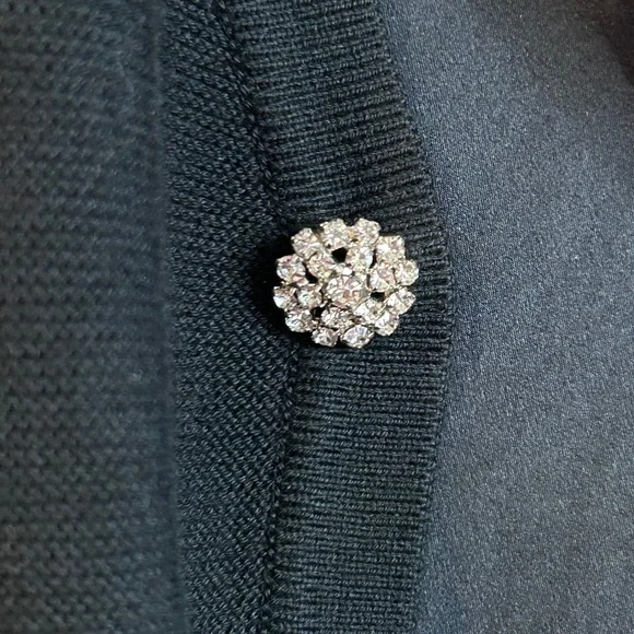 ba&sh Cropped Santana Knit Cardigan With Rhinestone Buttons - Picture 11 of 13